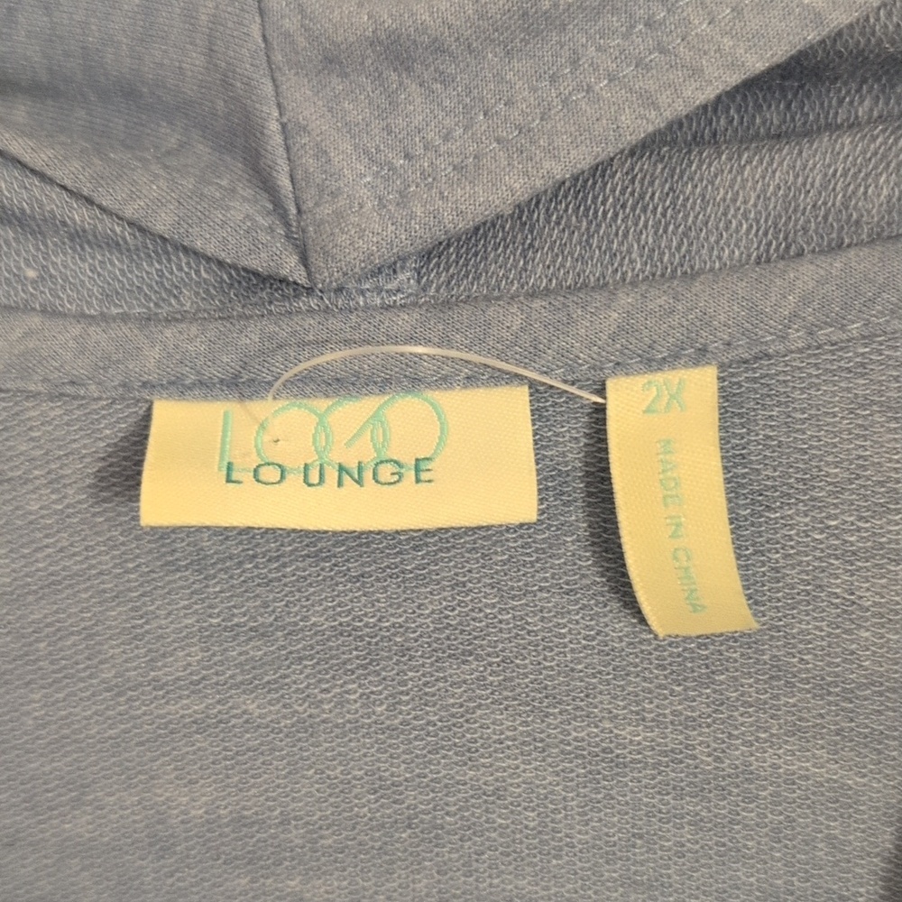 LOGO Lounge Blue Open Cardigan Size 2X - Picture 2 of 7